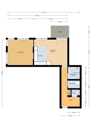 Floorplan - Miles Davisstraat 285, 3543 GT Utrecht